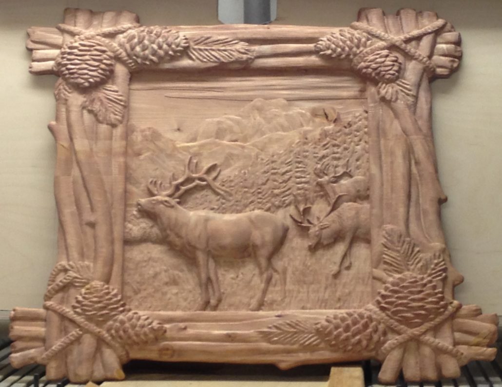 3D fräsen Relief Hirsch 3D fräsen Relief Hirsch