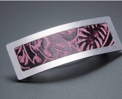 Design Haarspange mit Farbwechsel aus Alu Design Haarspange mit Farbwechsel aus Alu