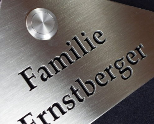 Edelstahl fraesen Klingelschild Klingelschild aus Edelstahl frsen
